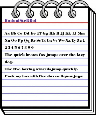 BodoniSteDBol Regular animated font preview BodoniSteDBol Regular animated font preview