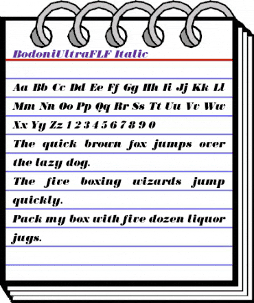 BodoniUltraFLF Medium Italic animated font preview BodoniUltraFLF Medium Italic animated font preview