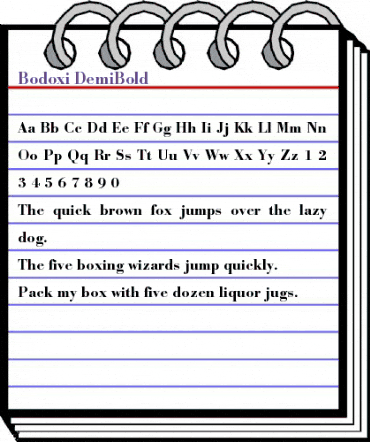 Bodoxi-DemiBold Regular animated font preview