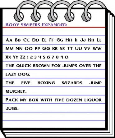 Body Swipers Expanded Expanded animated font preview Body Swipers Expanded Expanded animated font preview
