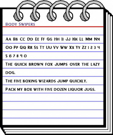 Body Swipers Regular animated font preview Body Swipers Regular animated font preview