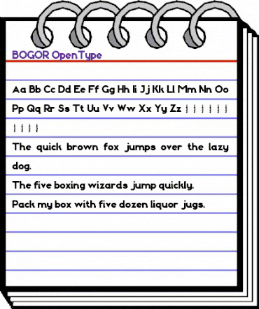 BOGOR Regular animated font preview