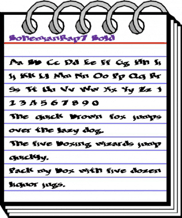 BohemianRap7 Bold animated font preview BohemianRap7 Bold animated font preview