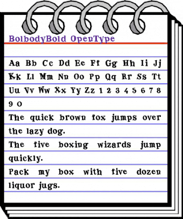 Bolbody Bold animated font preview