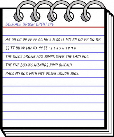 Boldace Brush animated font preview Boldace Brush animated font preview