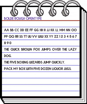Bolde Rough Regular animated font preview Bolde Rough Regular animated font preview