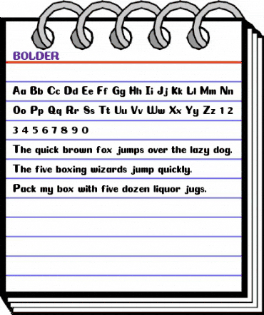 BOLDER Regular animated font preview BOLDER Regular animated font preview