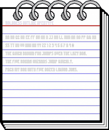 Boldness Outline animated font preview Boldness Outline animated font preview