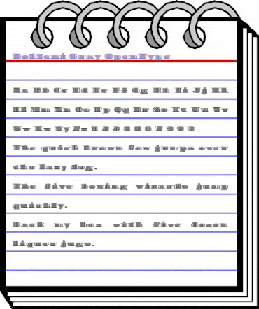 Boldoni Gray animated font preview