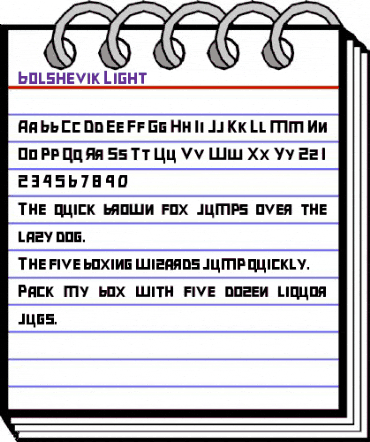 Bolshevik Lgt animated font preview