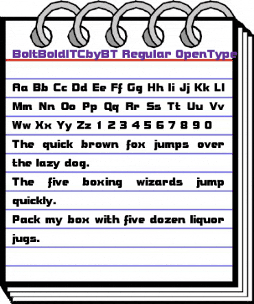 ITC Bolt Bold Regular animated font preview