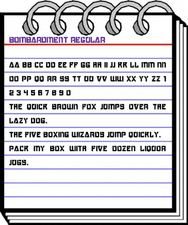 Bombardment Regular animated font preview Bombardment Regular animated font preview