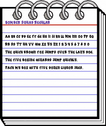 Bomber Squad Regular animated font preview