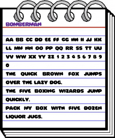 Bomberman Regular animated font preview Bomberman Regular animated font preview
