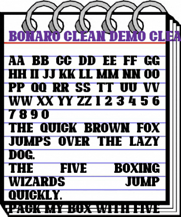 Bonaro Clean Demo Clean animated font preview