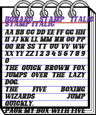 Bonaro Stamp Italic Demo Stamp Italic animated font preview Bonaro Stamp Italic Demo Stamp Italic animated font preview