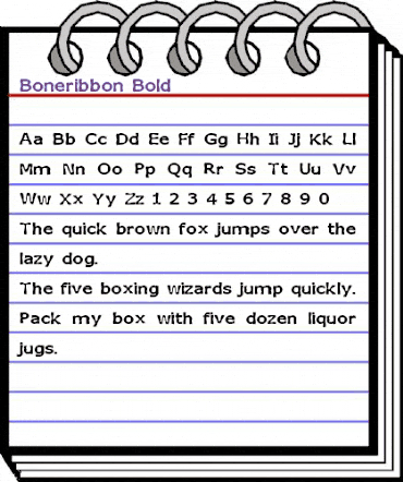 Boneribbon Bold Regular animated font preview