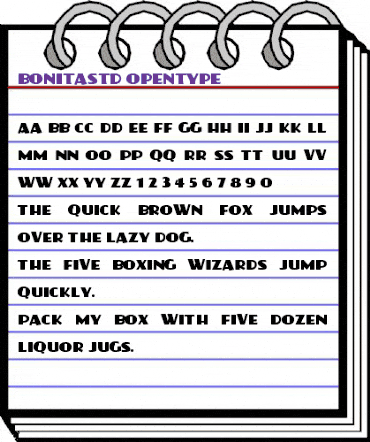 Bonita Std Regular animated font preview Bonita Std Regular animated font preview