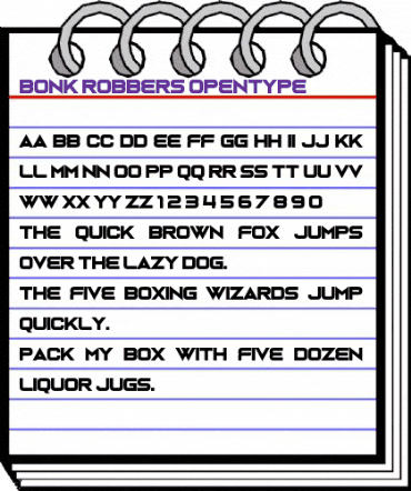 Bonk Robbers Regular animated font preview Bonk Robbers Regular animated font preview