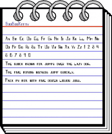 BooBooKitty Regular animated font preview