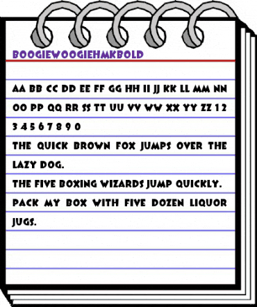 BoogieWoogieHmkBold Regular animated font preview