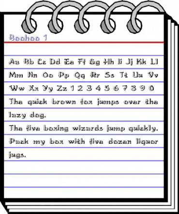 Boohoo 1 Regular animated font preview