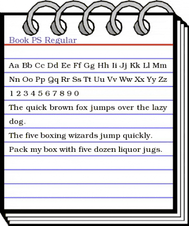 Book-PS Regular animated font preview