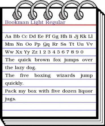 Bookman Light Regular animated font preview Bookman Light Regular animated font preview