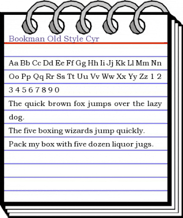 Bookman Old Style Cyr Regular animated font preview