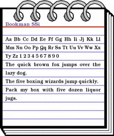 Bookman SSi Regular animated font preview