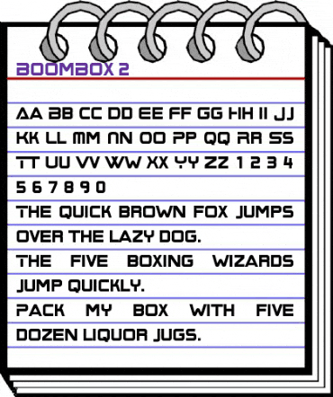 BoomBox 2 Normal animated font preview