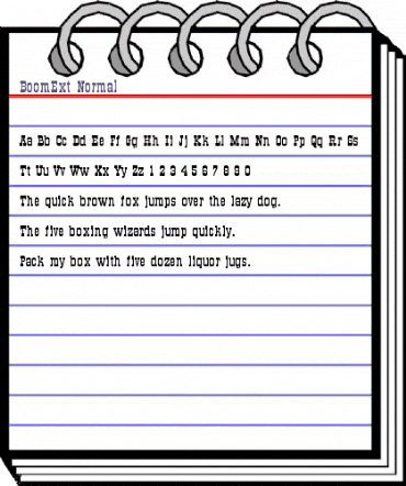 BoomExt-Normal Regular animated font preview