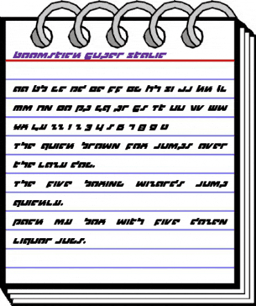 Boomstick Super-Italic Italic animated font preview Boomstick Super-Italic Italic animated font preview