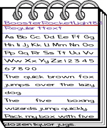 BoosterRocketLight83 Regular animated font preview