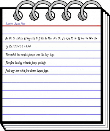 Booter - Zero Five Regular animated font preview