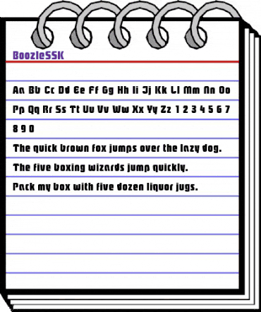 BoozleSSK Regular animated font preview BoozleSSK Regular animated font preview
