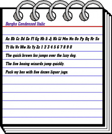 Borghs-Condensed Italic animated font preview Borghs-Condensed Italic animated font preview