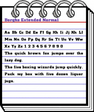 Borghs-Extended Normal animated font preview
