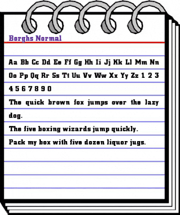 Borghs Normal animated font preview