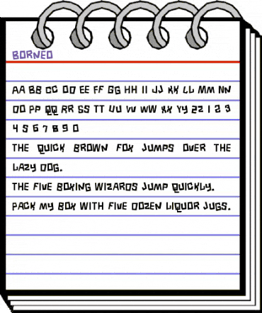 Borneo Regular animated font preview Borneo Regular animated font preview