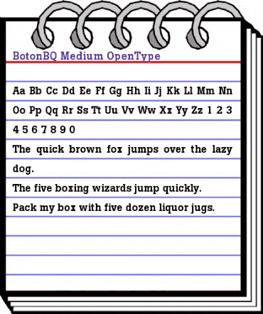 Boton BQ Regular animated font preview