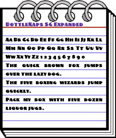 BottleKaps SC Expanded Regular animated font preview