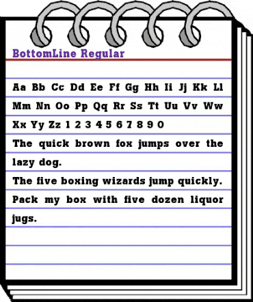 BottomLine Regular animated font preview