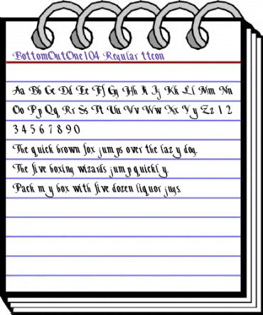 BottomOutOne104 Regular animated font preview