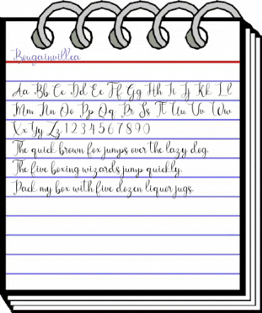 Bougainvillea Regular animated font preview Bougainvillea Regular animated font preview