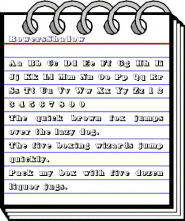 BowersShadow Regular animated font preview