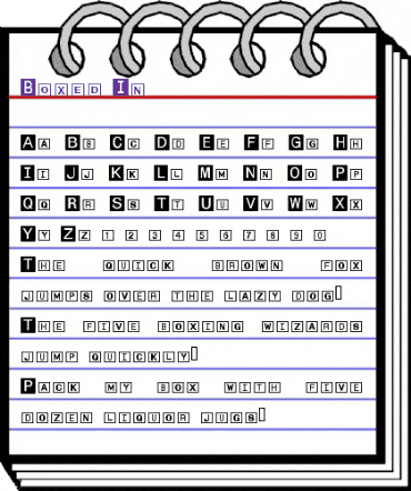 Boxed In Regular animated font preview