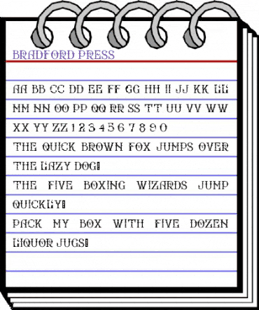 Bradford Press animated font preview Bradford Press animated font preview