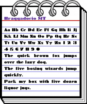 Braggadocio MT Regular animated font preview Braggadocio MT Regular animated font preview