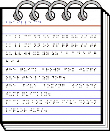 Braille 3D Regular animated font preview Braille 3D Regular animated font preview